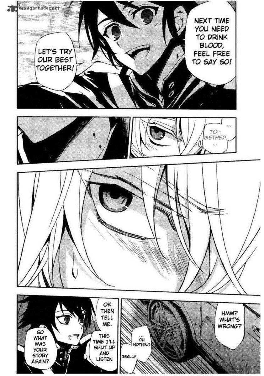 fetchingfossa's tweet photo. So all this time, staying together was his dream 😭
#chapter94 #OwariNoSeraph  #MikaYuu https://t.co/3QiHEGo4Nn