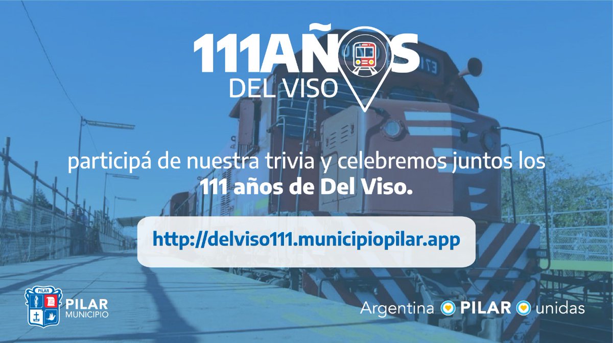 MunicipioPilar's tweet photo. Hoy celebramos los 111 años de #DelViso en familia y desde casa. 

Te compartimos esta trivia para que puedas participar y divertirte junto a tu familia.

👉 https://t.co/1YQDJiZS7w https://t.co/1x0T6oTJO1
