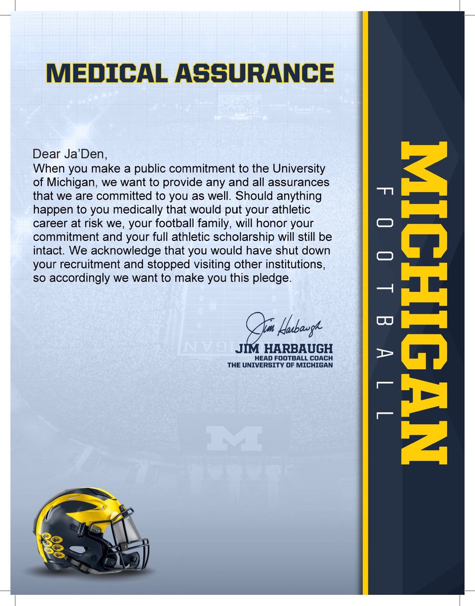 Official Scholarship Offer #GoBlue 〽️