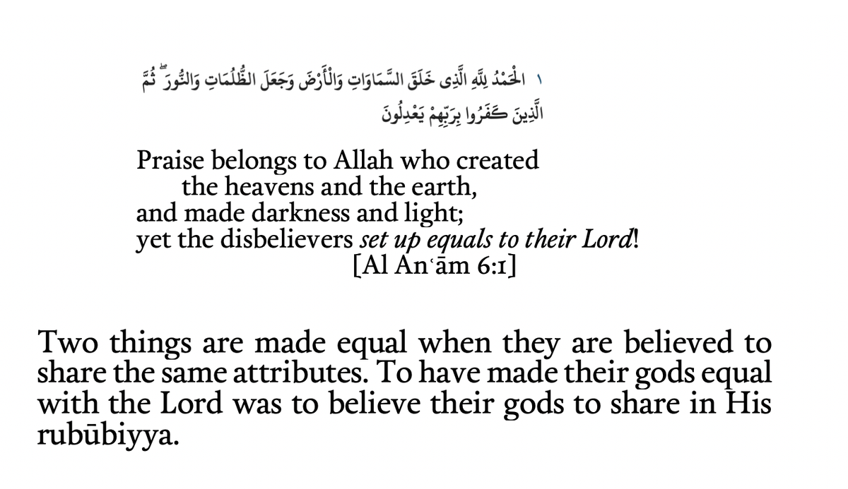 Two things are made equal when they are believed to share th