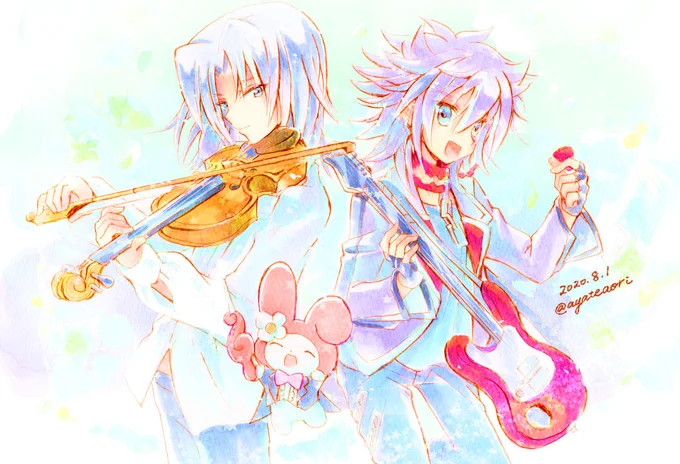 #おねメロ・柊兄弟版深夜のお絵描き60分1本勝負第50回目《音楽》《あなたの好きなおねメロキャラ》柊兄弟をどう描けばいいかわからなかった初期、メロをうろちょろさせたら描きやすくなったのでこの3人で!素敵なお題をありがとうございました! 