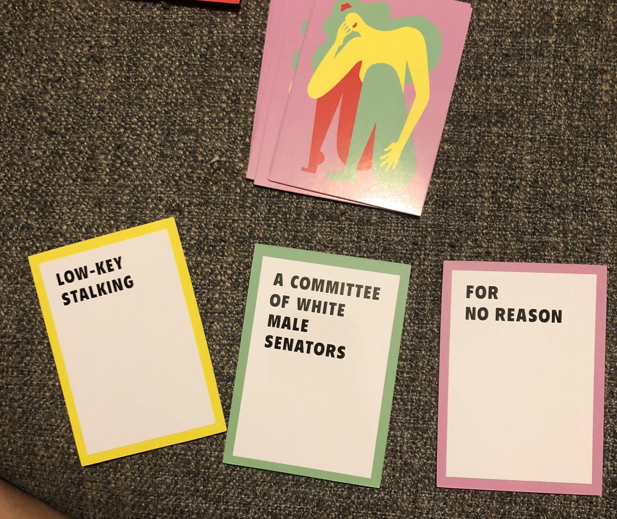 Our card game, Play the Patriarchy, is back in stock! Get yours at Shop Reductress: reductr.es/319N6om