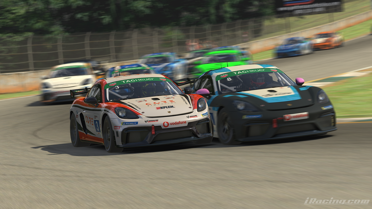 CoReSimRacing's tweet photo. #PESPC | Matti Sipilä finishes the @PorscheRaces @TAGHeuer Sprint Challenge race at @RoadAtlanta in 7th after a tough fight to the end. @ThomasGibson200 suffered early damage with struggles to finish the race. @iRacing #iRacing https://t.co/HsUA5Iwpef