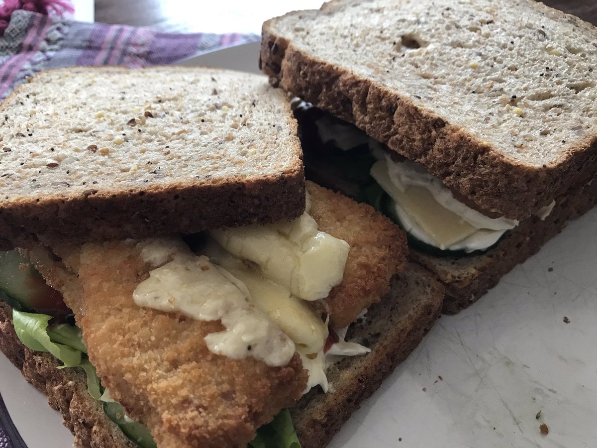 CKerawala's tweet photo. Recovery food after @BLejog. Apparently all elite athletes have fish finger sandwiches after events as part of a highly balanced diet! Who am I to argue......#caloriesin @ukshaq @justinroe @angelamaxfacs @drjadouglas https://t.co/gw3TkQVpN8