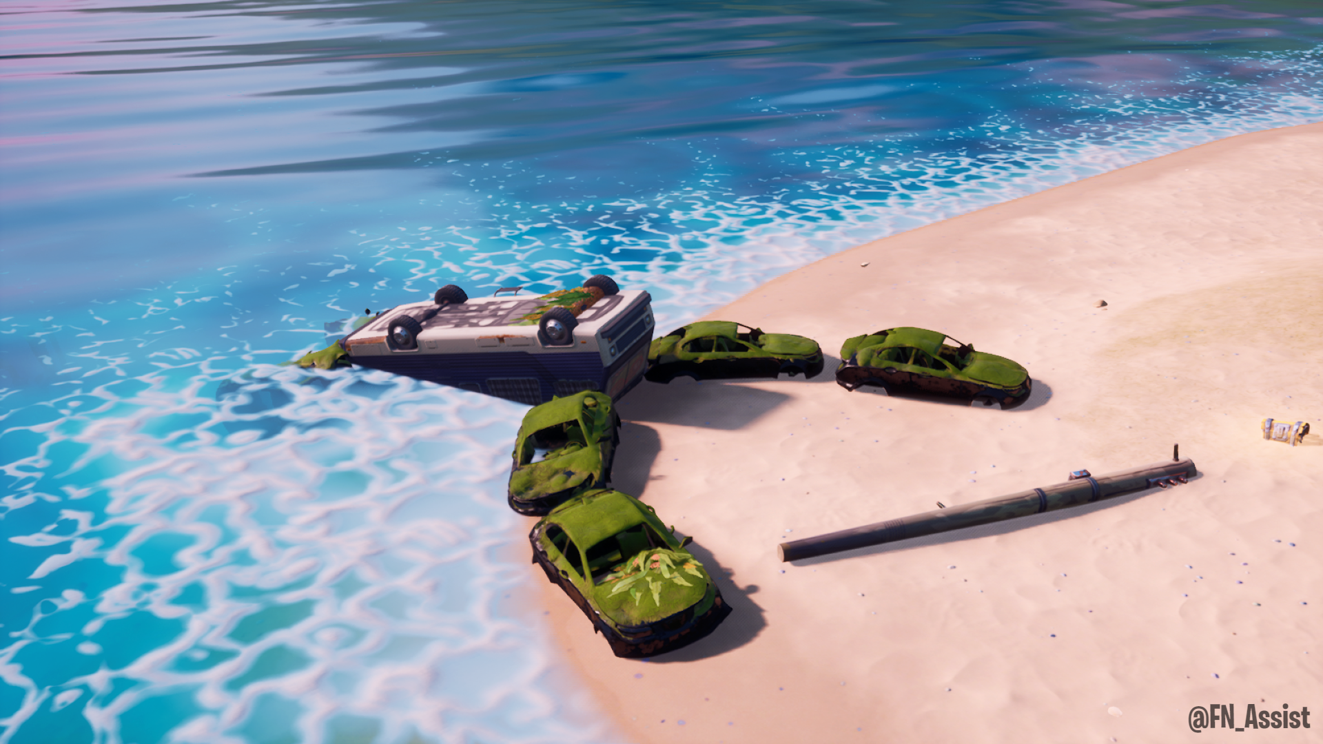 FNAssist on X: • The vehicle giant, commonly known as 'Truckasaurus',  originally from the Chapter 1 island has spent much time hidden underwater  in Chapter 2. However, he has now emerged onto