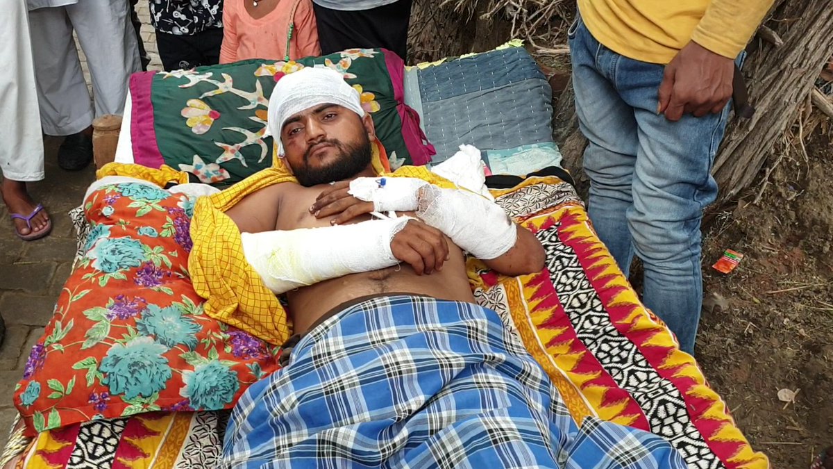 'I begged and told them this is not cow meat. I said if it is, I'm willing to be killed right now. They kept forcing me to chant Jai Shree Ram' - Lukman Khan who was dragged and beaten with a hammer at Gurgaon yesterday. #lynching #gaurakhshak