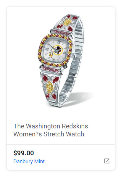 For $99, you can buy this Washington REDACTED wrist watch for your girl. But why tho. (5/9)