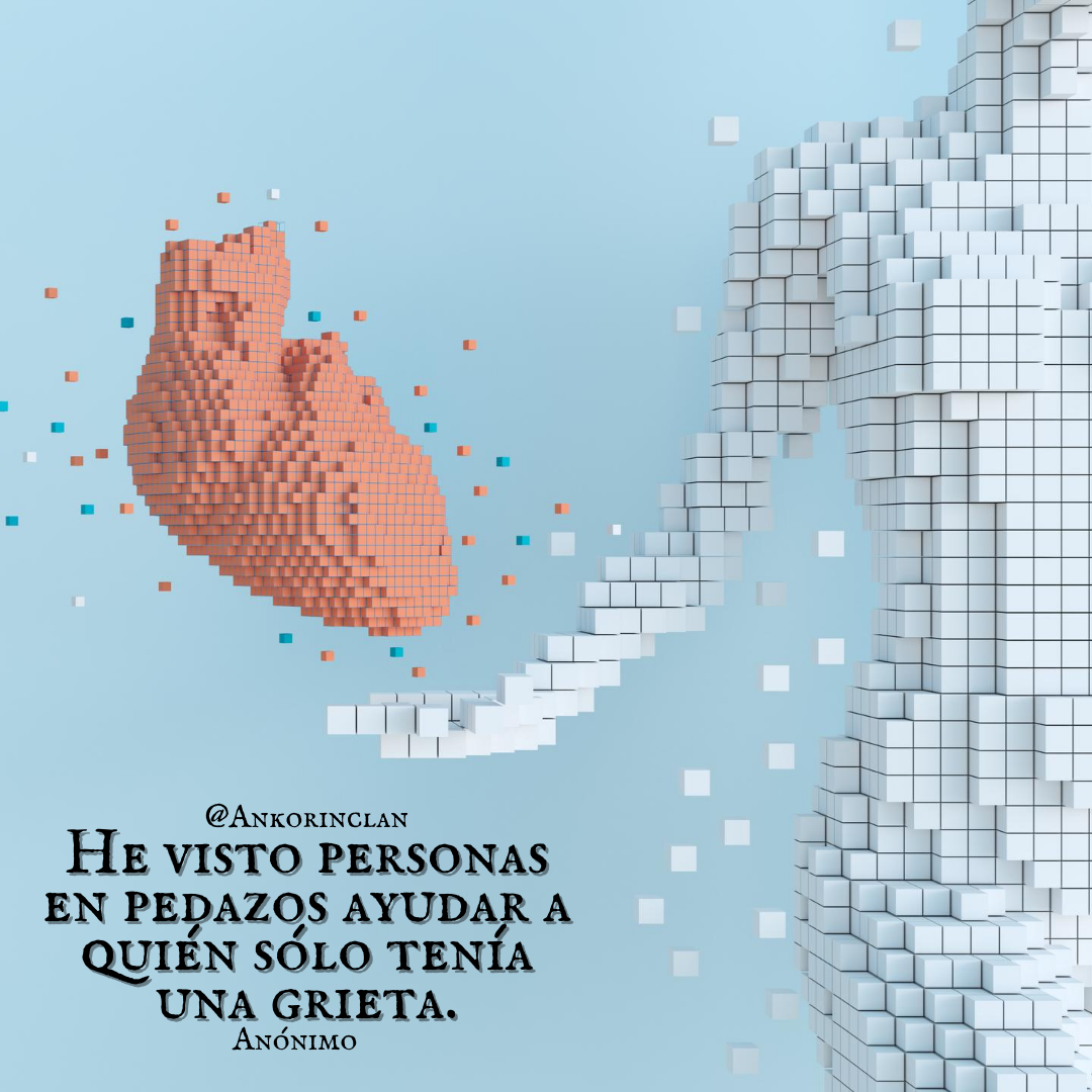 ankorinclan's tweet photo. He visto personas en pedazos ayudar a quién sólo tenía una grieta. https://t.co/aXhFADEOLU