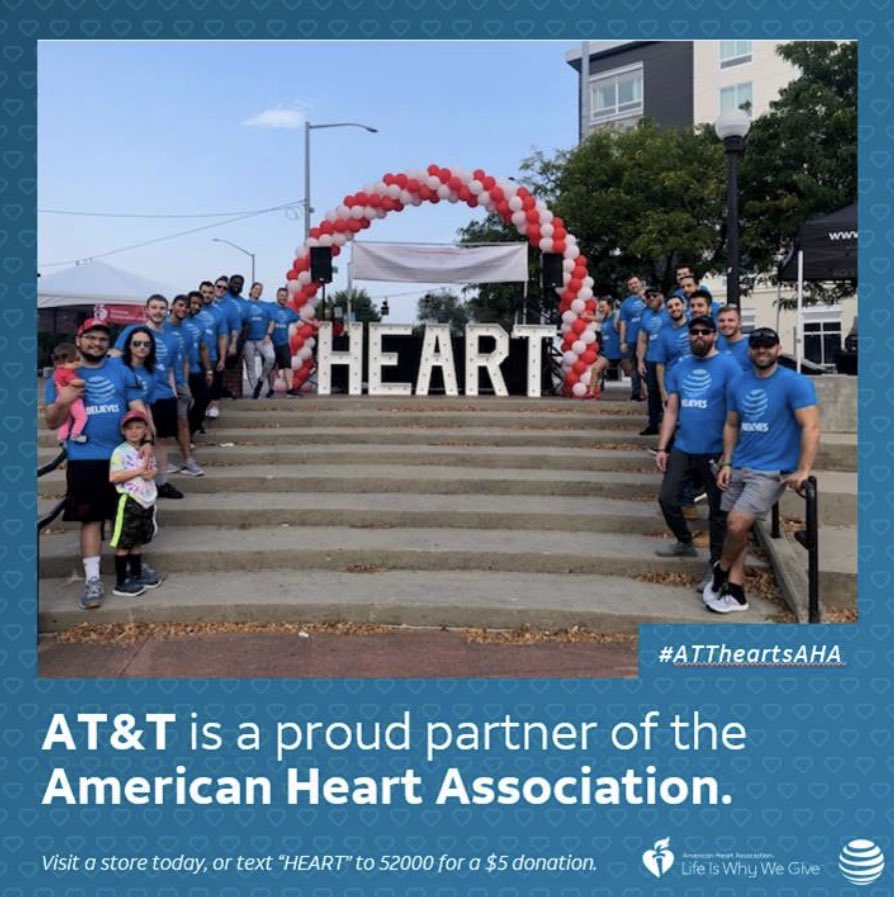 Today we kick off our AHA Campaign!  Visit a store or text HEART to 52000 for a $5 Donation!  I’m always proud to be a part of this special opportunity!(pic is from last year’s walk) #ATTheartsAHA #OHPA4Hearts