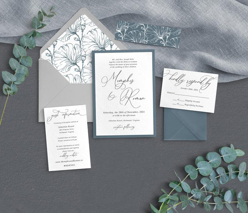 whitelacellc's tweet photo. Beautiful new Dusty Blue Memphis wedding invitation suite with modern, simple line florals.

Shop Now:
https://t.co/Prov6kFMXG

 #wedding #invitation #weddinginvitation #invite #bride #weddinginvitations #bridetobe #weddingideas #invites #engaged #weddinginspiration #stationery https://t.co/kt9AFB1cxM