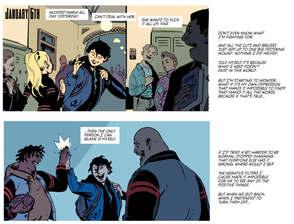 WesCraigComics's tweet photo. DEADLY CLASS vol. 9!
Saya’s back, Helmut’s dealing w/ a death cult &amp; Marcus is one of the cool kids now.

https://t.co/65ImkhJiXE
B&amp;N: https://t.co/iVV0UIKoQa
IndieBound: https://t.co/ryqUo45Pim
Amzn/Comixology: https://t.co/jmdcT9jPz6

#comicbooks #highschool #1980s https://t.co/suzTHAzSkz