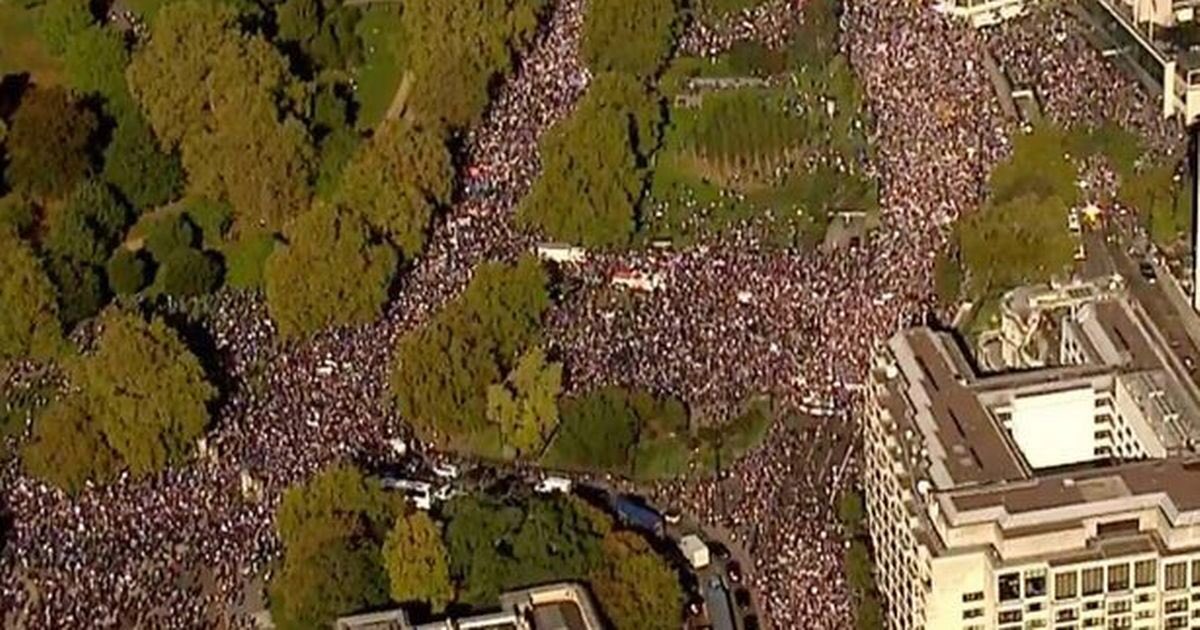 For visual reference, here’s overhead shots of a protest that had about 700,000 people in attendance. You can’t even fathom how many people that is.