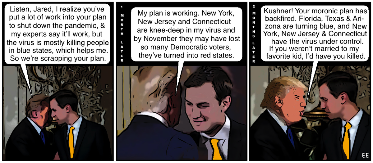 TheEvilEditor's tweet image. #SaturdayMorning #TrumpIsKillingAmericans  #KushnerResign  #TrumpVirus