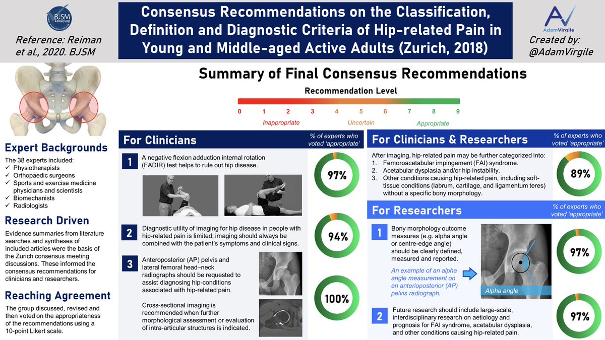 International consensus on the Classification, Definition and Diagnostic criteria for hip related pain: a team effort of many hip and groin gurus <a href="/MikeReiman/">Mike Reiman</a> <a href="/JoanneLKemp/">Dr Joanne Kemp</a> <a href="/JHeerey/">Dr Joshua Heerey</a> <a href="/DrPaulDijkstra/">Paul Dijkstra</a> <a href="/AdamVirgile/">Adam Virgile</a> <a href="/akassarjian/">Ara Kassarjian, MD, FRCPC</a> <a href="/AdamWeirSports/">Adam Weir</a> <a href="/pimvklij/">Dr. Pim van Klij</a> <a href="/AndreaBMosler/">Andrea Mosler</a> &amp; many others