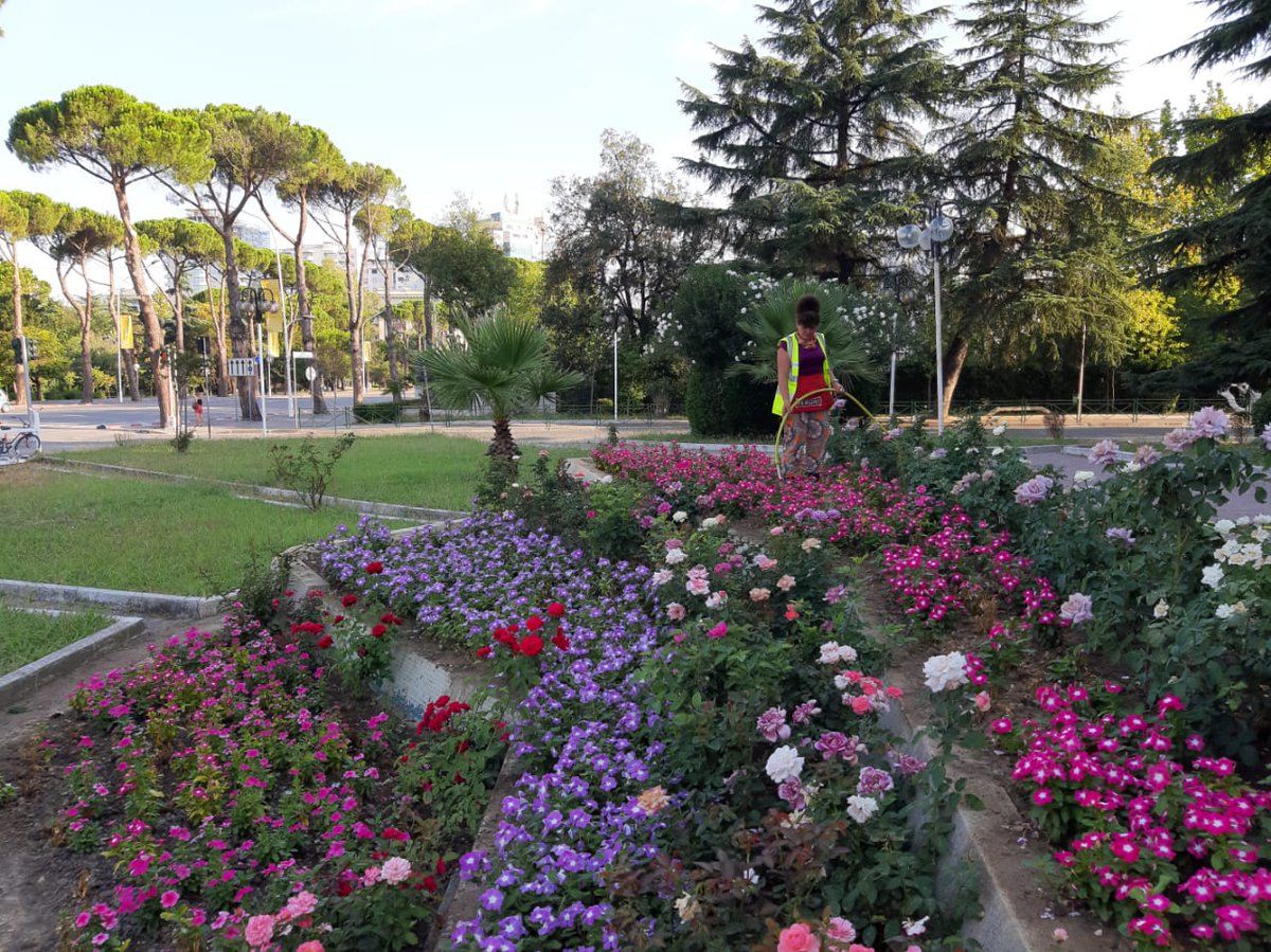 punetorettirane's tweet photo. Sa të bukura e të pastra ✨🧹janë lulishtet e Tiranës🖼️ ! Kujdes i veçantë 👌tregohet ndaj tyre nga ekipi ynë, dhe në këto ditë të nxehta vere🌤️ përmes vaditjes💦 e pastrimit , në  mënyrë që qytetarët 👩‍👦‍👦👨‍👦të relaksohen💚 gjatë kohës së lirë.
#Lulishtetëpastra
#Tirana1️⃣💚💚 https://t.co/2a5cGNPpnJ