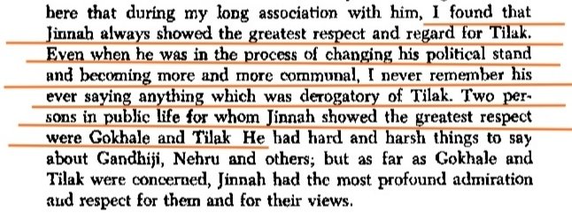 Jinnah had shown greatest respect towards Tilak and Gokhale even after he changed sides . So jinnah getting communal coz of Tilak is absolute bullshit
