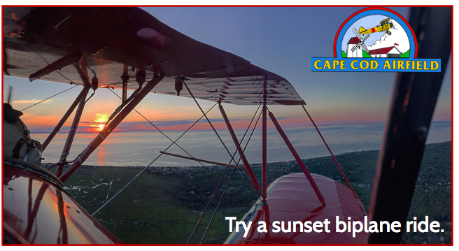 CapeCodAirfield's tweet photo. You need a sunset biplane ride!!
508-428-8732
#biplanerides #planerides #CapeCod #airplanerides #capecodairfield #NewEngland #thingstodoincapecod #capecodvacation #whattodooncapecod #thingstodoinhyannis #wacobiplane #capecodtravel https://t.co/3Zo6qFOewU