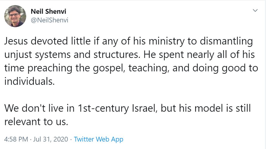 When white Evangelical leaders discredit Christian support for  #BLM with "Jesus came to save individuals from sin, not political change," this is  #TheologyOfPrivilege. It's a dominant theology and long est. strategy for marginalizing critiques of the status quo's injustice 1/