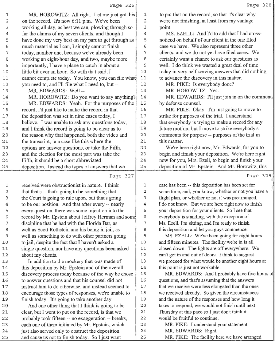 It seems like a common strategy for both  #GhislaineMaxwell and  #Epstein is to just run down the clock. The lengthly repetitive 5th/14th responses to each question were tactical.