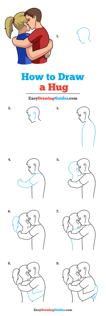 How To Draw People Hugging Step By Step