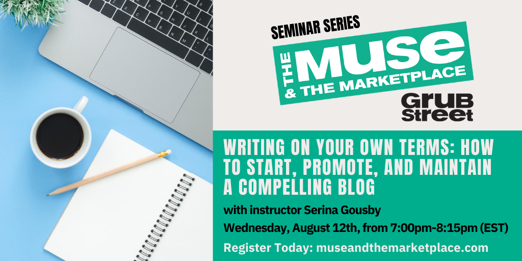 GrubWriters's tweet photo. Join instructor @serinagousby and learn essential tips & resources on how to build & track your blog using WordPress & Google Analytics, how to find your niche topic, how your blog can make you a stronger writer, and much more! Register here: https://t.co/gOg97PTkSF #Muse20 https://t.co/5K0i4gesUe