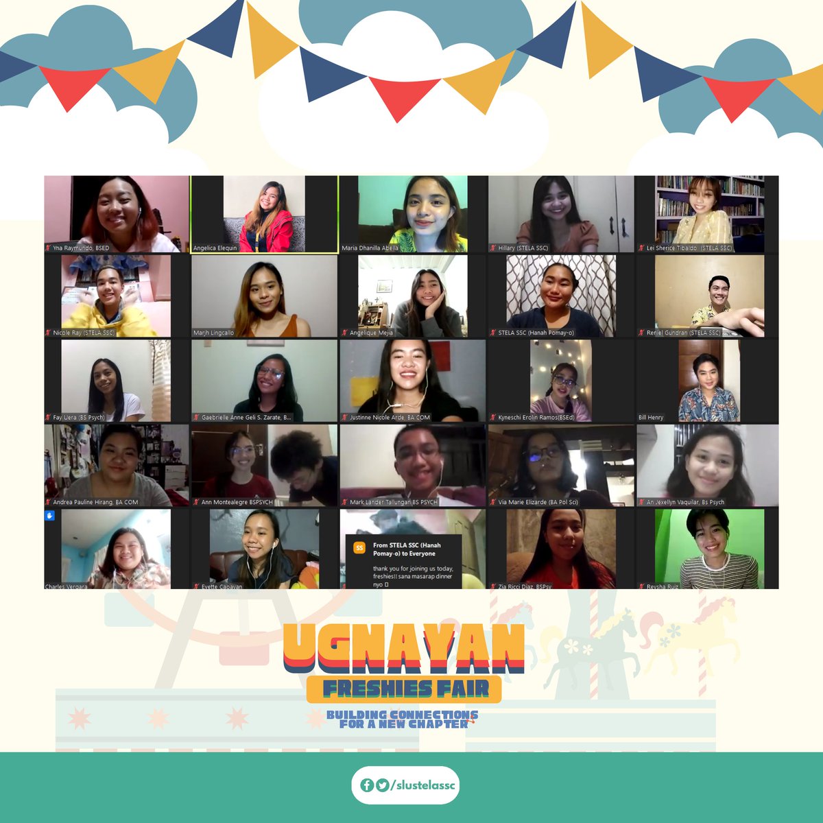 [UGNAYAN: STELA Freshies Fair 2020]It's a wrap, you guys! Thank you to almost 100 Freshie Participants from our webinar at Zoom and 3.3k views from our live simulcast at Facebook Live!