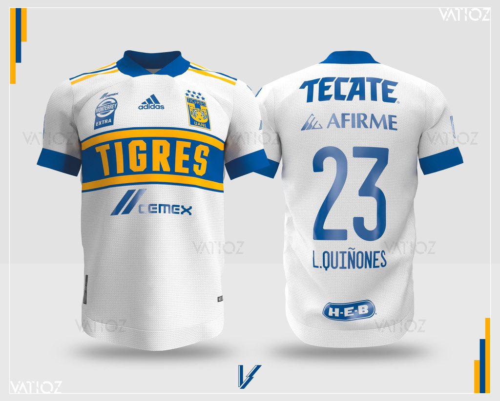 TigresJersey's tweet photo. ¿Que les parecería que volviera ese mítico jersey blanco?
Si, aquel que portaron los grandes héroes de la época de oro de @TigresOficial con un diseño que es difícil de olvidar.
La nueva tipografía de #TIGRES queda perfecta. El #friendlysponsor luciría de lujo.
Collab: @Vatioz https://t.co/FLmpvKoiJF