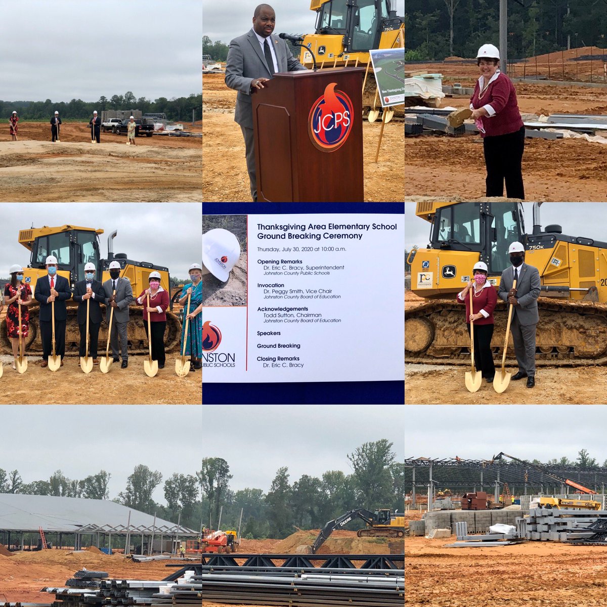 A day of celebration- the groundbreaking ceremony of our new Elementary school on Lynch Rd. It’s moving along fast and will be ready for students in the fall of 2021. I am so proud to be a part of this brand new Johnston County Public School.