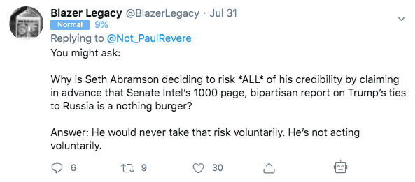 SCREENSHOTS2/ The "Uncle Blazer" entity is oddly obsessed with my forthcoming book Proof of Corruption. Here are a few of the entity's dozens of tweets about me being a disinformation agent and working for Putin: