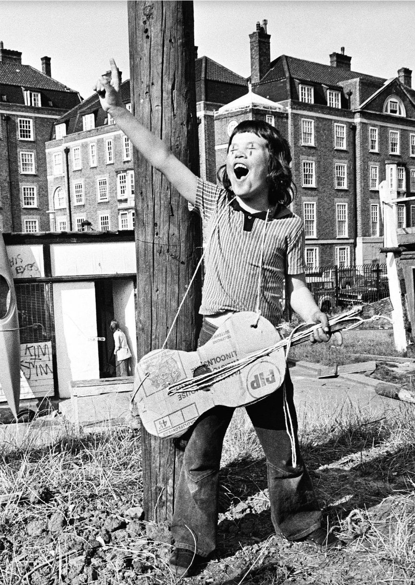 The Art of Album Covers .'Dude 72' - adventure playground in London, 1972Photo Mick Rock.This was going to be the original cover photo for the Mott the Hoople's All The Young Dudes, It was replaced before release..Used by Third Eye Blind on Out of the Vein, released 2003