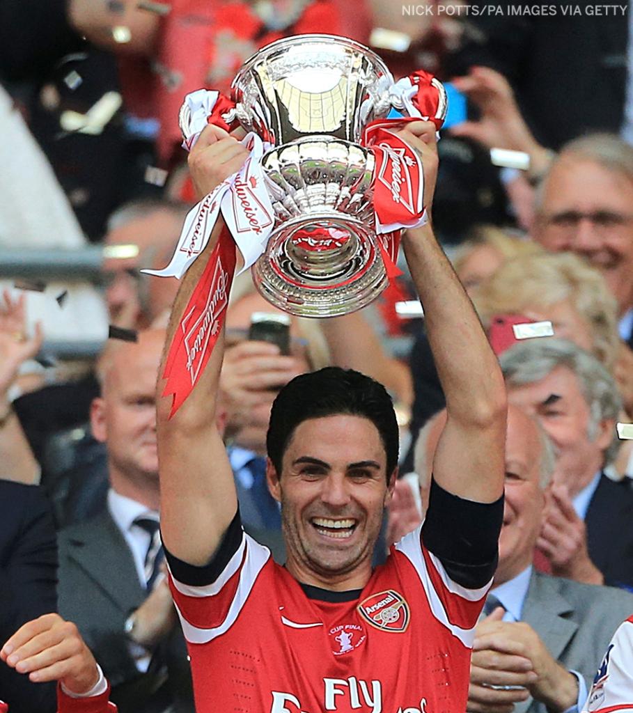 ✓ 2014 ✓ 2015 ✓ 2020 Mikel Arteta leads Arsenal to FA Cup glory