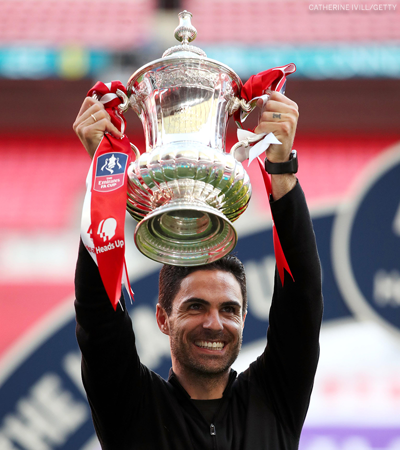 ESPNFC's tweet photo. ✅  2014
✅  2015
✅  2020

Mikel Arteta leads Arsenal to FA Cup glory once again 👏 https://t.co/nknqjTgIyt