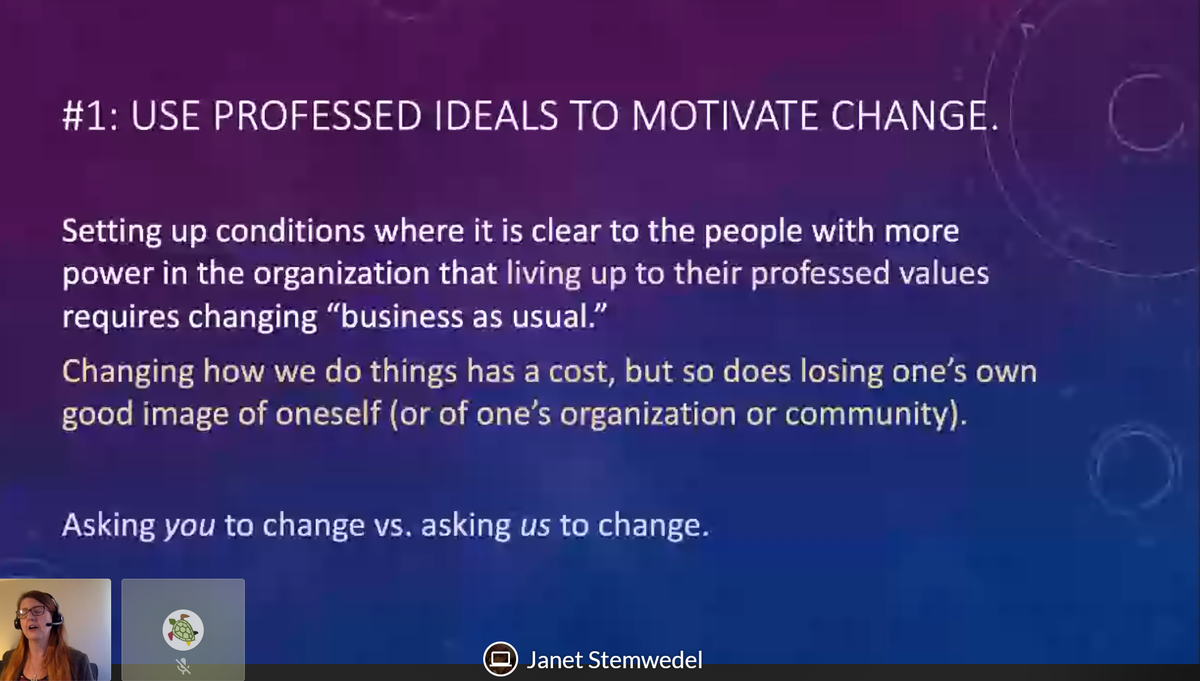  #DivSch20: Use your organization's mission statement when you advocate for change.  @docfreeride in the plenary