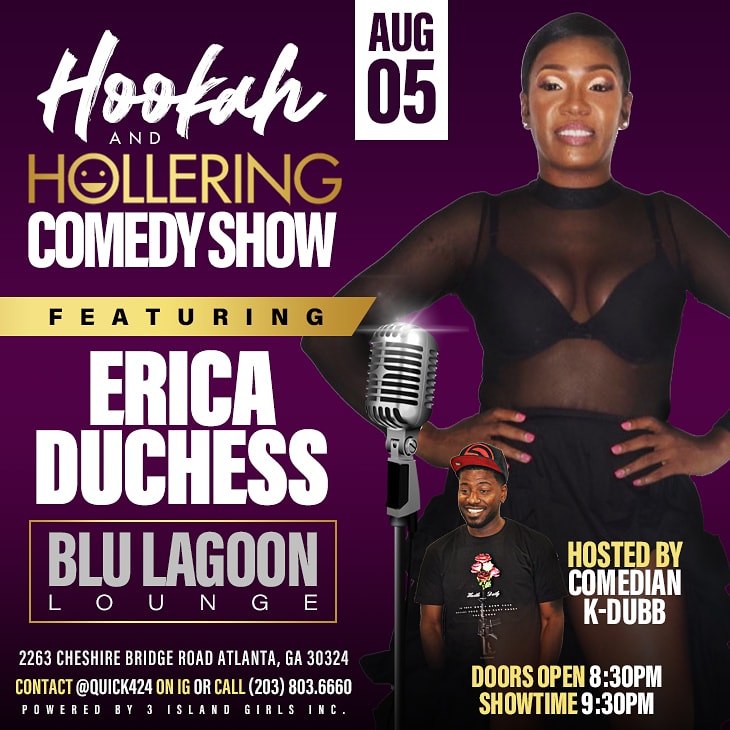 #WEDNESDAY NIGHT IT GOES DOWN AGAIN.. #August 5TH
LADIES FREE COMEDY SHOW
💯💯💯📽📽📽🎱⬇️⬇️ #9:30PM showtime
HOSTED BY : @comediankdubb
FEATURING : @ericaduchess
GUEST SPOTS AVAILABLE 💯📽🎱
#COMEDY OF #BUCKHEAD 
#Nightlife #Comedy #ComedyGrind #comic #LaughOrPassGas #instafunny