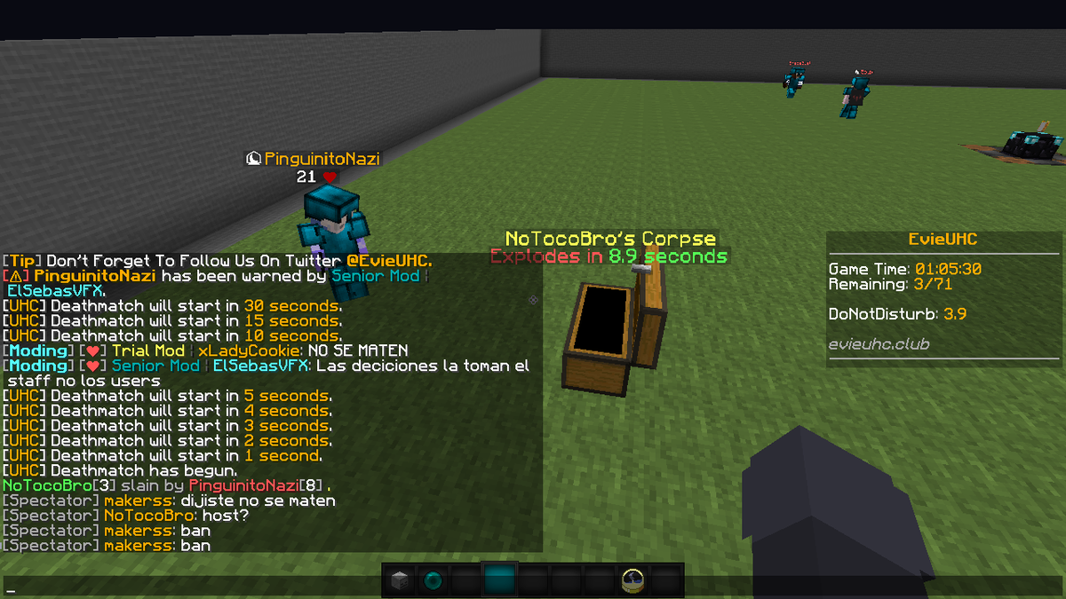 warcabnotoco's tweet photo. @EvieUHC Me matan cuando dicen que no peleen voy a ts y queria mostrarles pruebas y se van de la sala como siempre corruptos :D , el woner IamAndresito saca un rango ganado en evento solo porque no gano plata de ahi el niñito ese y luego no banea a su amigo buen bro sigan asi https://t.co/WLP7tQrqUb