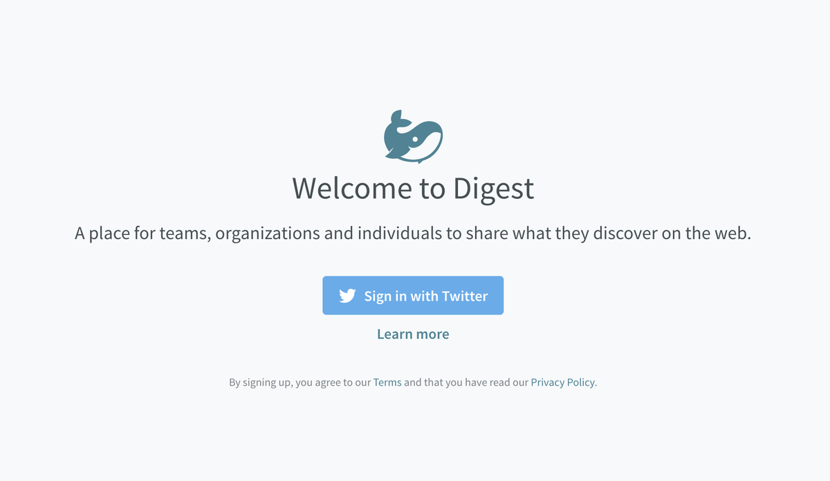 Way back in 2015, I told  @steveschoger about a side-project idea I had for a site where companies could share interesting links with their team, and outsiders could subscribe to see what teams they admired were reading.We called it “Digest”.