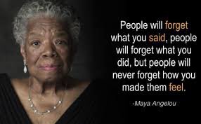 4) Maya Angelou’s famous quote is another reminder that Ethos and Pathos are more important than Logos. People will only remember how you made them feel. I know this, yet I generally underindex to Ethos and Pathos.