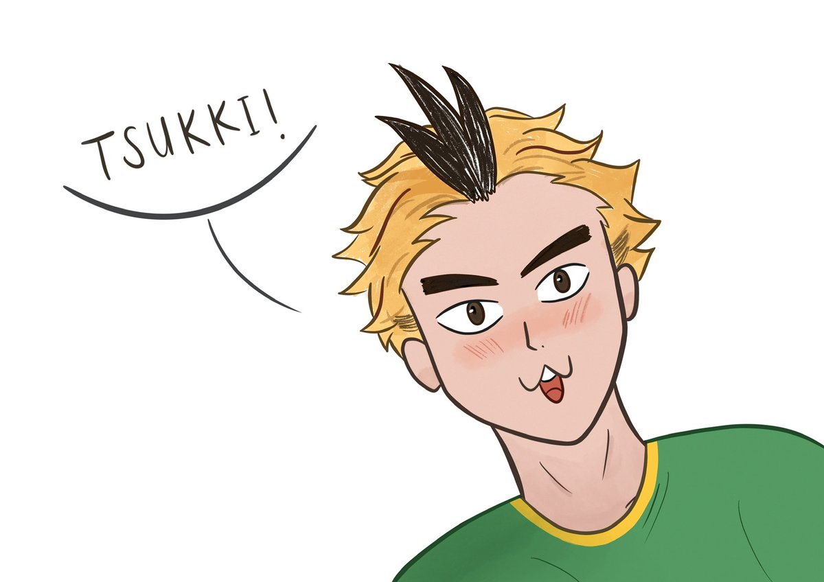 lavendori's tweet image. koganegawa has no idea that tsukki has a soft spot for a certain starter pokémon. he’s just eager to take what he can get.

anyway give me more sendai frogs interactions please 😤 #haikyuu