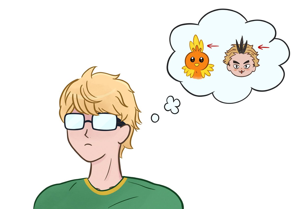 lavendori's tweet image. koganegawa has no idea that tsukki has a soft spot for a certain starter pokémon. he’s just eager to take what he can get.

anyway give me more sendai frogs interactions please 😤 #haikyuu