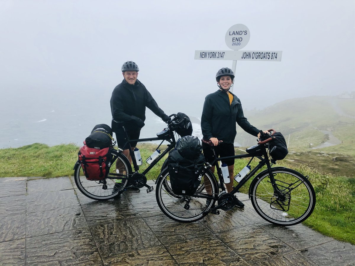 One week in and still going Strong. Kate and Dave are heading into Bristol tomorrow on part of their Lands end to John o' Groats ride. "Absolutely knackered but loving it".