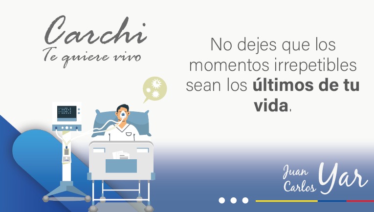 El confinamiento en casa no es fácil. Es verdad. Pero es mejor que estar en un hospital sin poder respirar y peleando por sobrevivir.  #CarchiTeQuiereVivo #COVID19