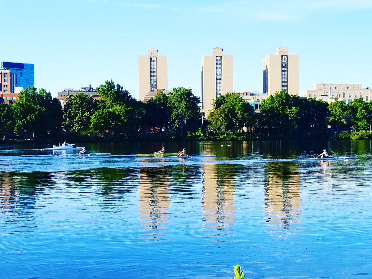FACES OF BOSTON UNIVERSITY: Early morning rowers & athletes getting in their morning workout and PT along Boston's Charles River as BU's Iconic Warren Towers student residences look on.  #BU2024 @TerrierWROW @terrier130row #igersboston   @BU_Tweets @applytobu @TerrierMROW