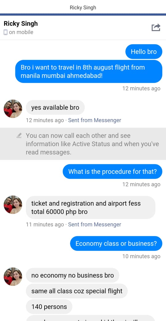 baliyan_ankul's tweet photo. @airindiain @indembmanila We request your urgent attention towards this kind of fraud which is going on in Manila to get VBM flight. The chat proof was shared by a group member to draw attention towards this matter. We trust our embassy nd hope everything is going by process. https://t.co/QhqrbQ9Pzv
