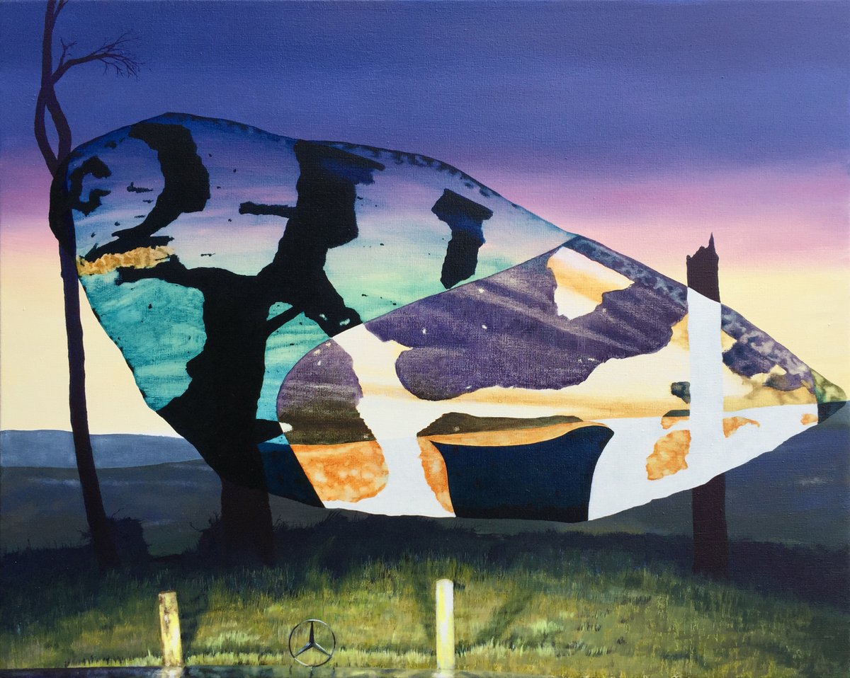 robcojackson's tweet image. New painting :) "Tiger Moth" oil on canvas - 61x76cm