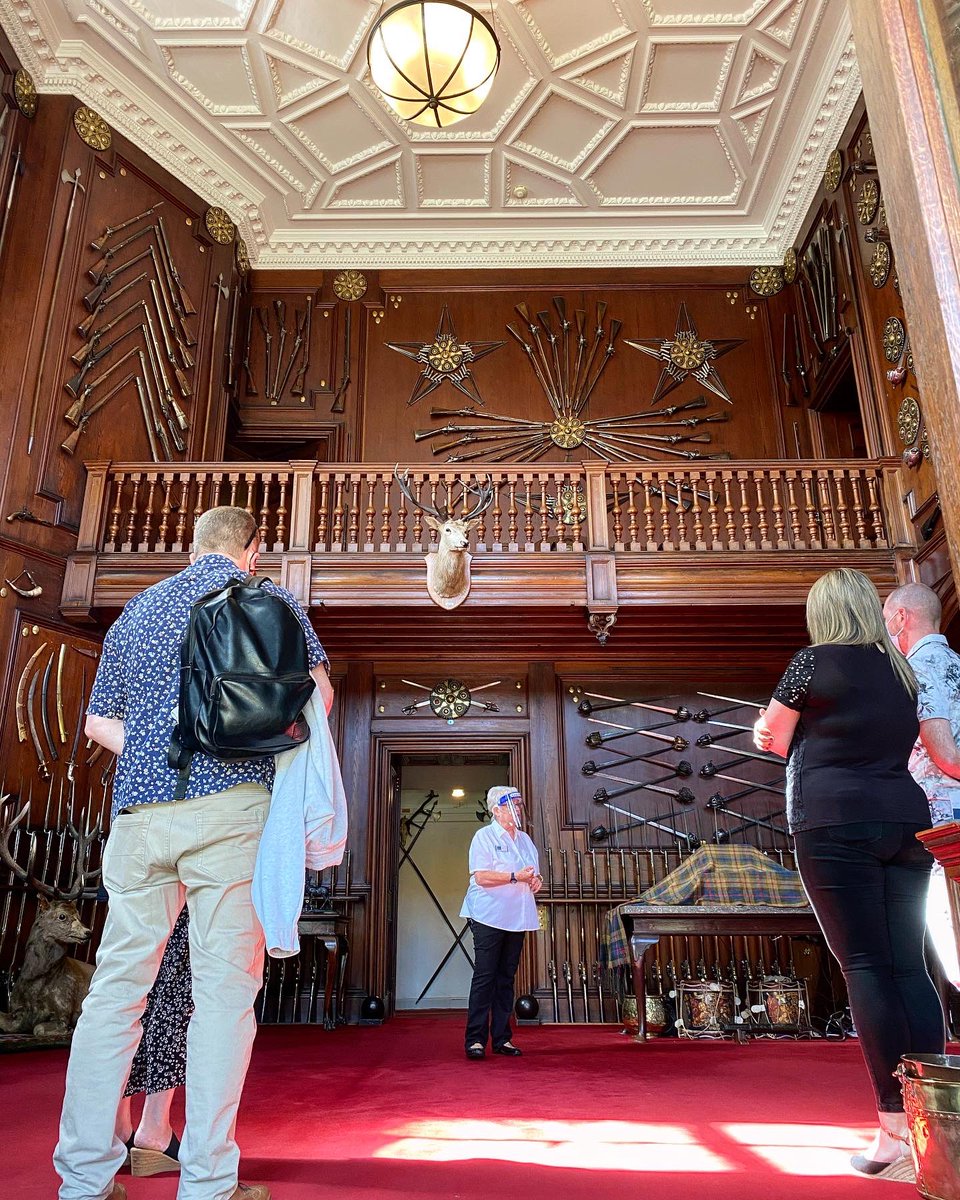 Blair_Castle's tweet photo. 🏰 Today we opened inside the Castle for the first time this season! Here our lovely guide Mo is giving the tour an introduction in our Entrance Hall...

Scheduled Castle tours MUST pre-booked &amp; pre-paid only.
Visit our website for more details and to book tickets. https://t.co/S5S95FwTj7