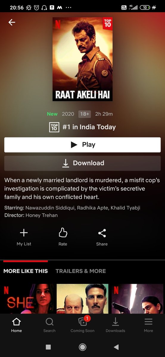 Watch it, watch it now!!!!
A good thriller after a long time #RaatAkeliHai