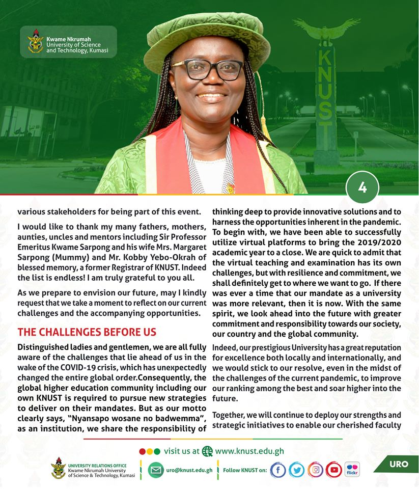 THREAD;

Read Investiture Speech of Prof. [Mrs.] Rita Dickson here;

1. [On Gratitude and The Challenges Before Us]

#WelcomeProfDickson
#KNUSTLive