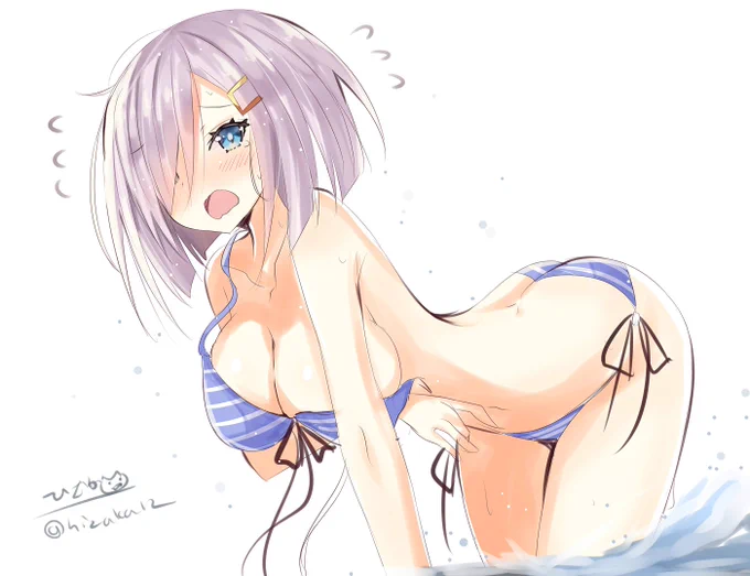 「きゃっ!?」水着が外れた浜風
#艦これ版深夜の真剣お絵描き60分一本勝負
#艦これ版真剣お絵描き60分一本勝負_20200801 