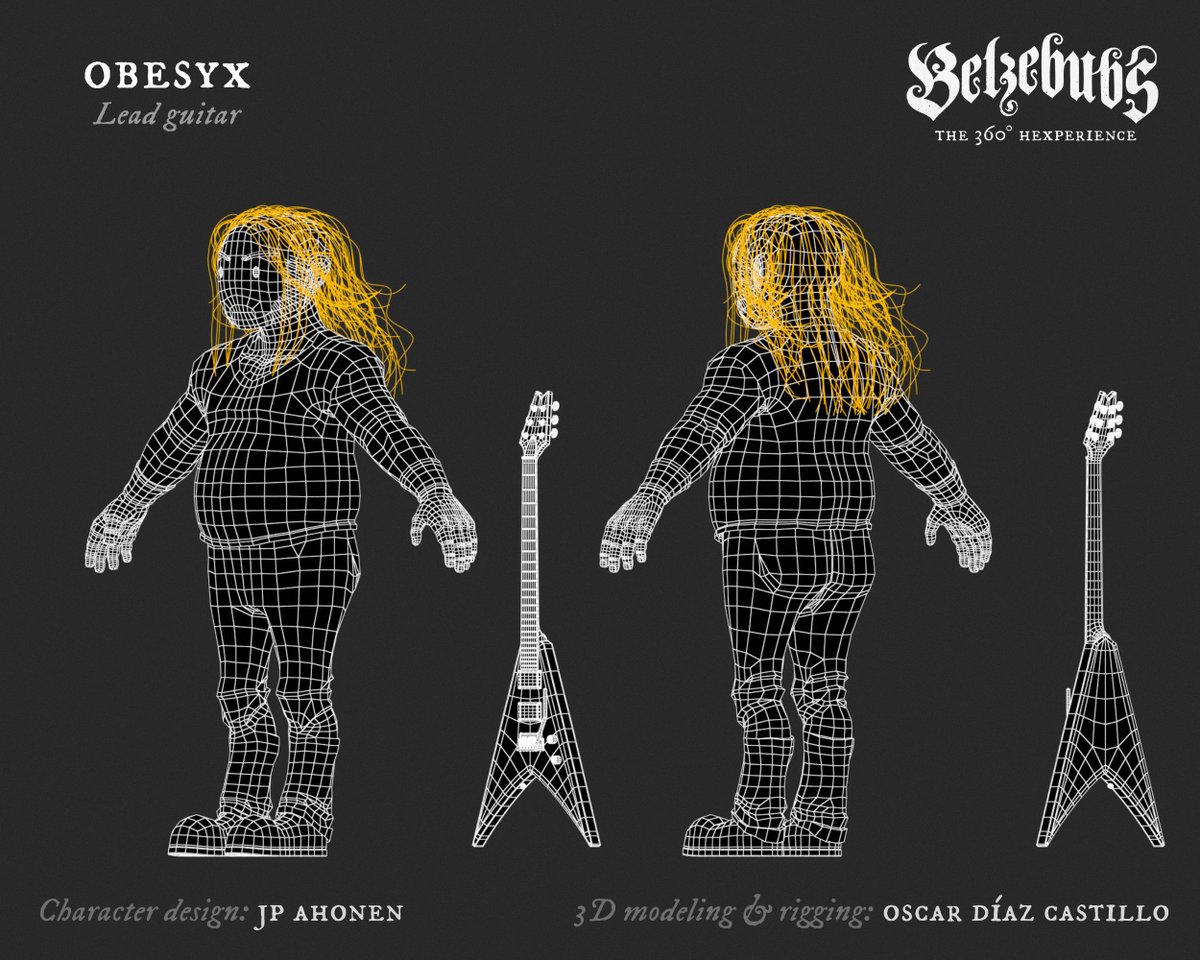 OsukaAnimation's tweet photo. 3D Obesyx model @belzebubs_band
#360hexperience
Getting the curly hair was a challenge
#3D #3dmodel #blackmetal #trvekvlt #npr #vwing #guitar #belzebubs #cellshading https://t.co/yeZkOfE0rK