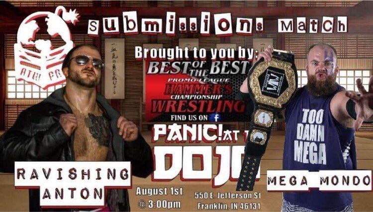 DodgeWWT's tweet photo. I consider myself an unbiased Pro Tem Quim and Color Commentator within @SmashMouthWWT... however this is not in the WWT. Yours truly will be in the corner of my dear pal @RavishingAnton today at #PanicAtTheDojo @WarriorTerrain https://t.co/UNNPKqnsrX